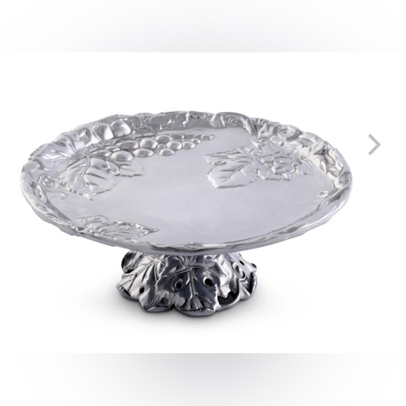 Arthur Court small grape design pedestal cookie/ cake tray - Picture 5 of 8